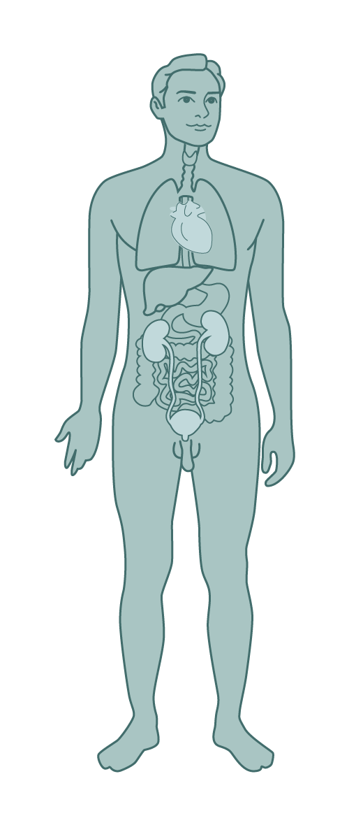 Mann Körpernavigation