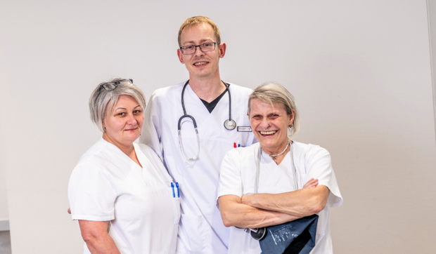Pflege-Team mit Herz
